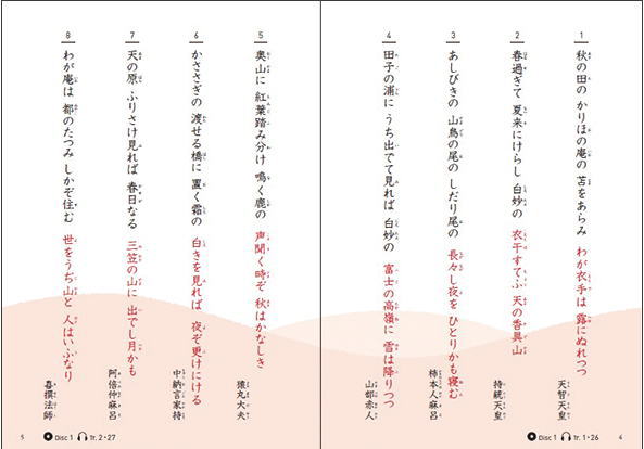 七田式暗唱シリーズ百人一首sample