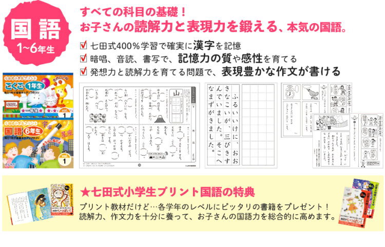 七田式小学生プリント通販